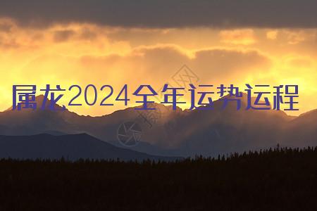 属龙2024全年运势运程