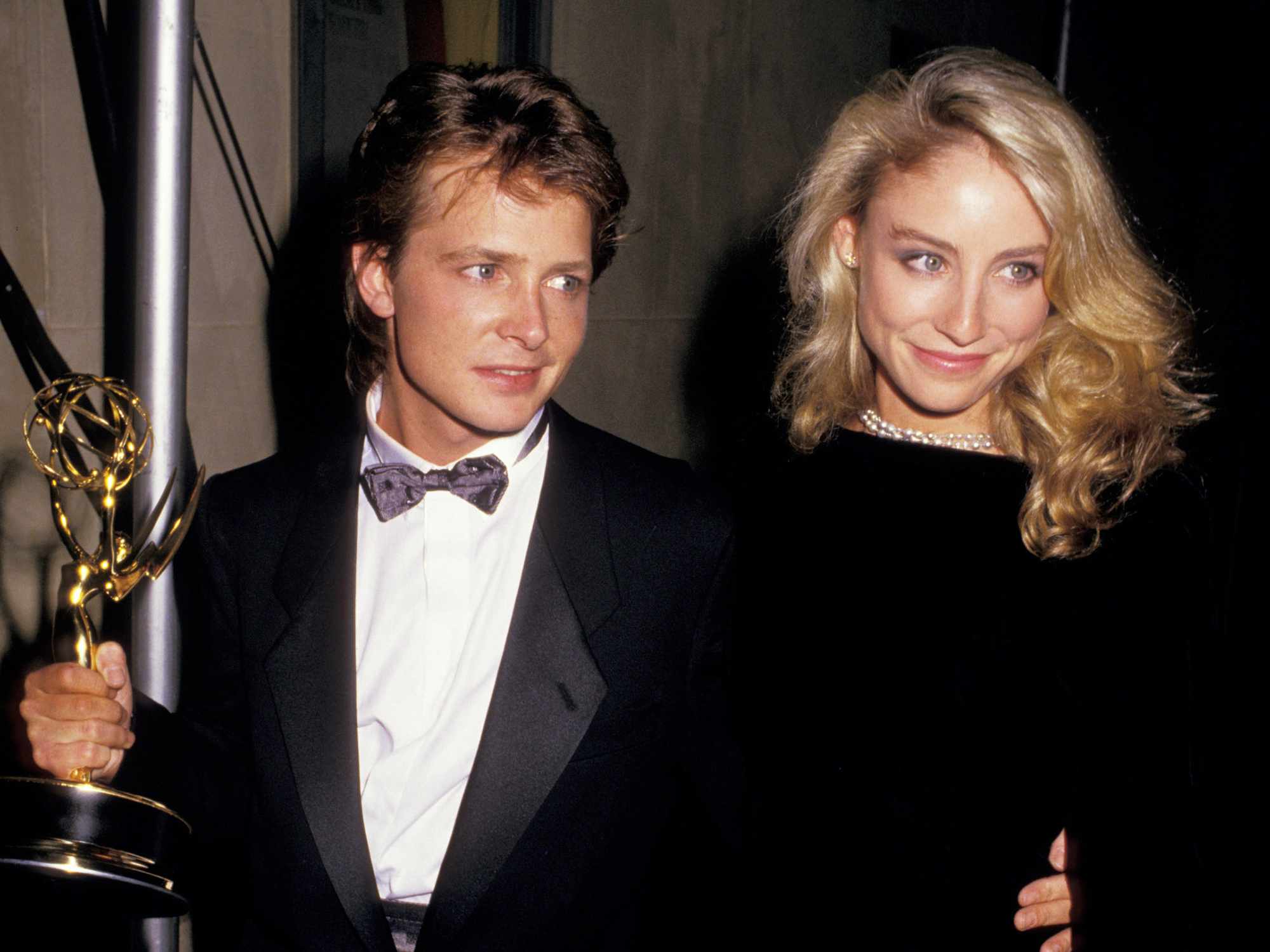 michael j fox wife family ties