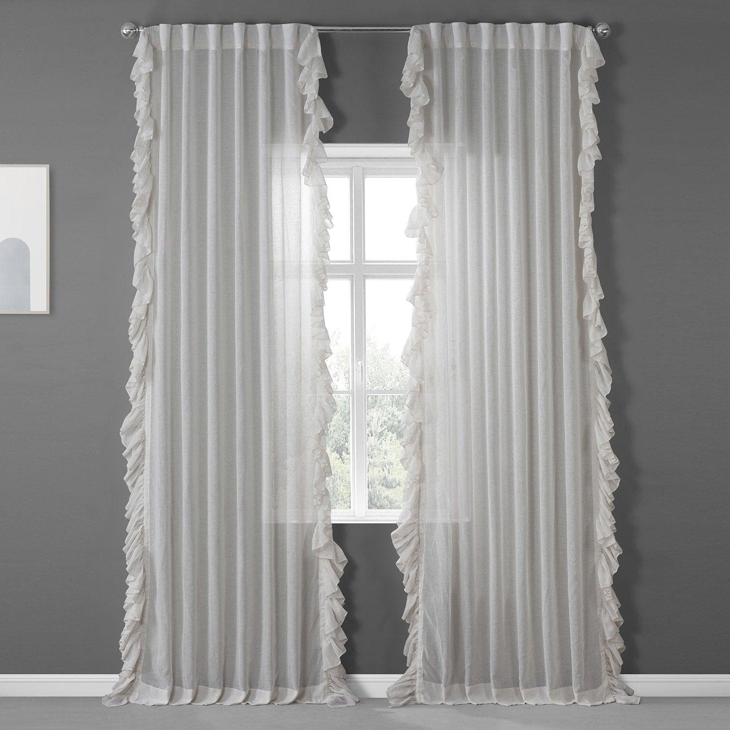 ruffled sheer curtains