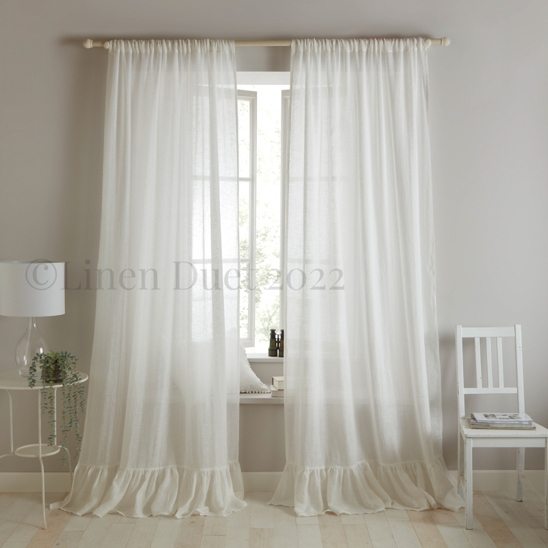 ruffled sheer curtains