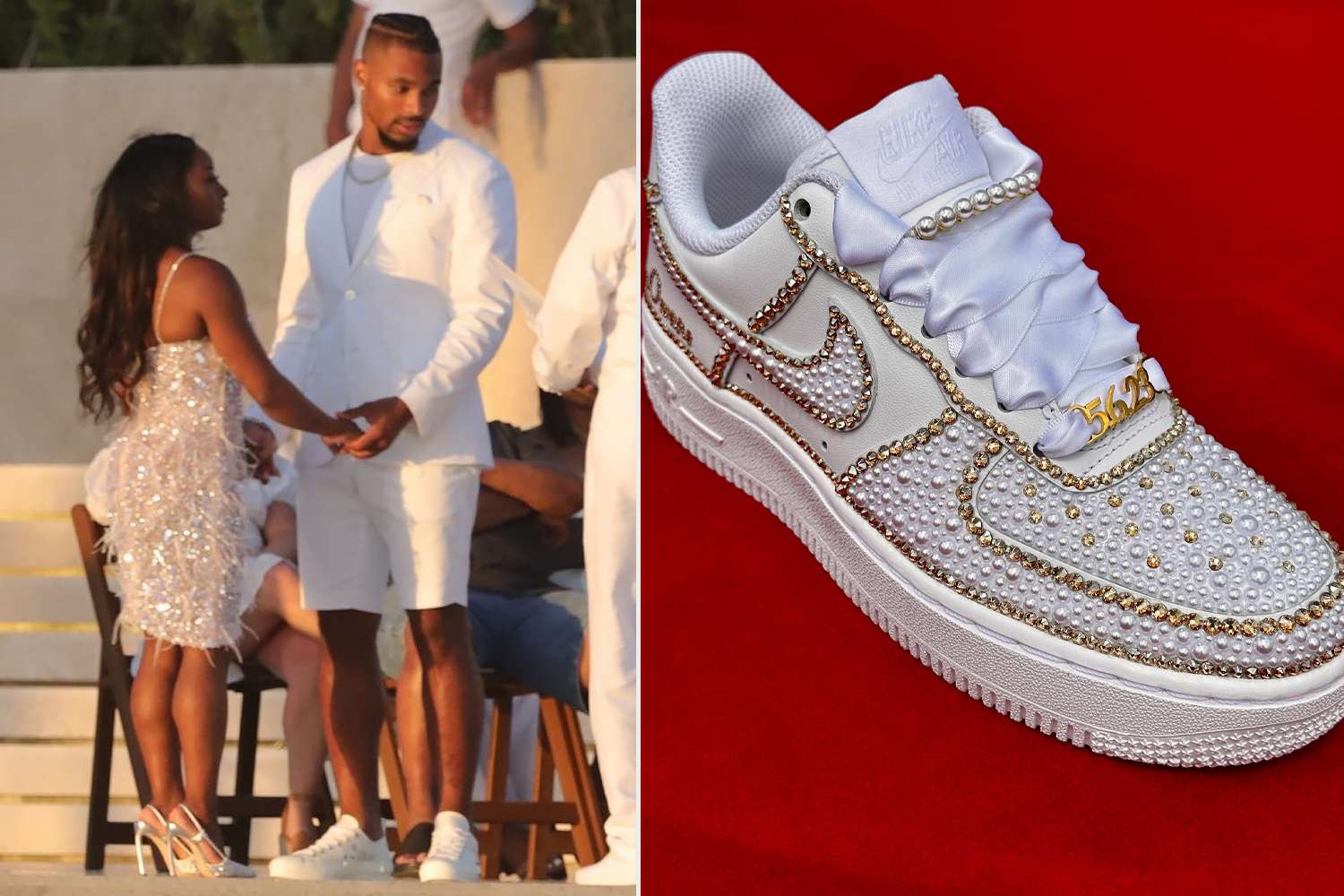 simone biles wedding shoes