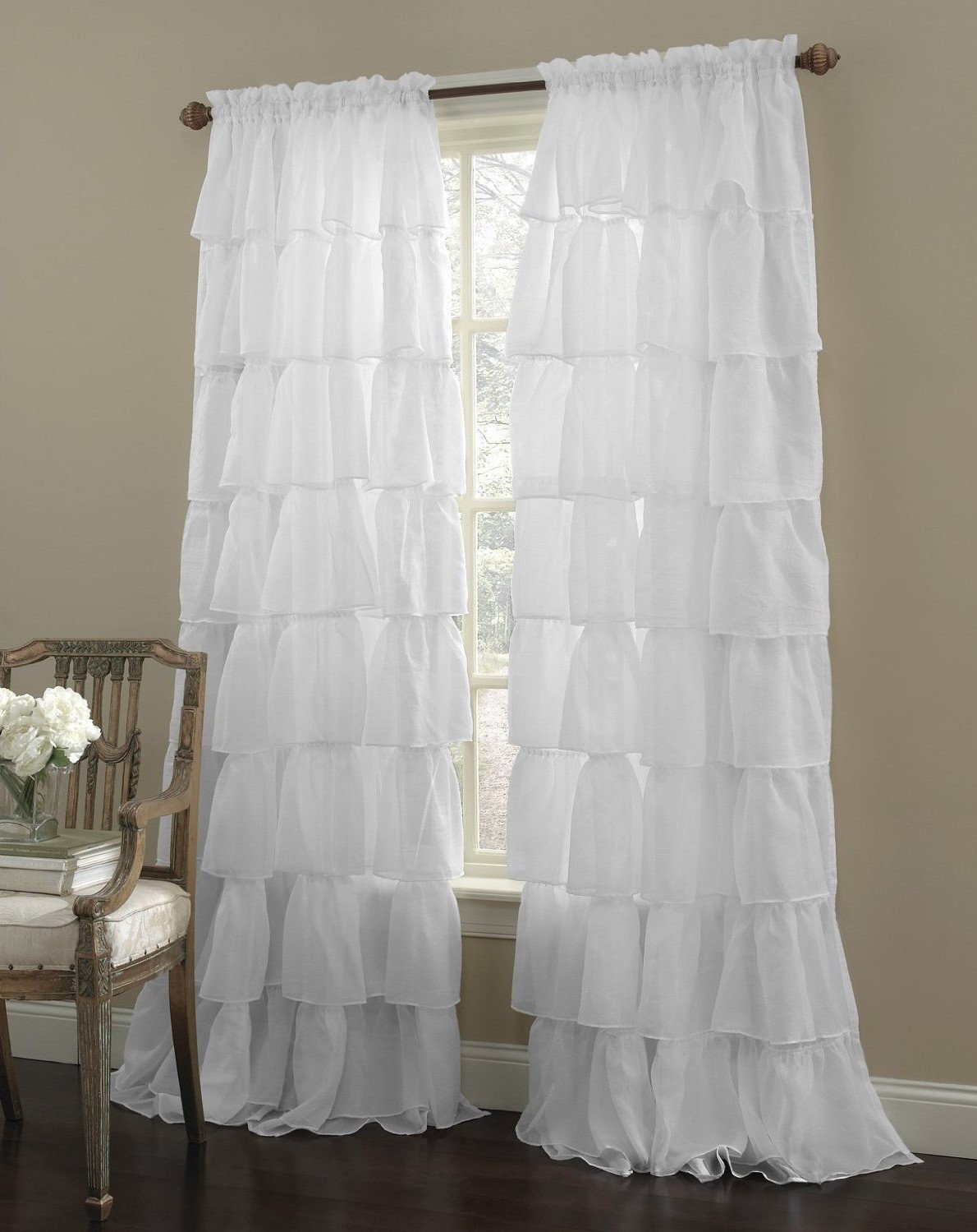 ruffled sheer curtains
