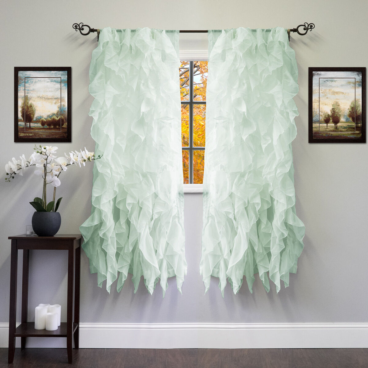 ruffled sheer curtains